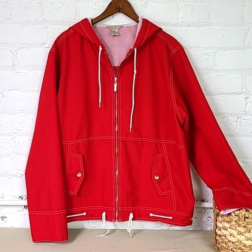 1980s/90s Vintage Nautical Red Jacket Size Large Teddi - Picture 1 of 7